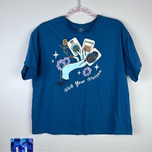 Nightmare Before Christmas Disney Teal Sally Pick Your Poison T-Shirt Large Top
